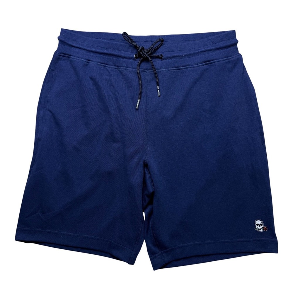 Robert Graham Mens XL Corin Navy Blue Skull Sweat Shorts Classic Fit NWT